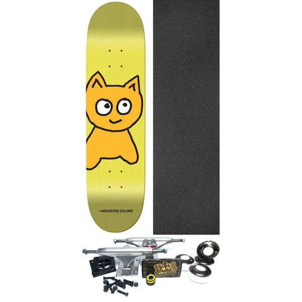 Meow Skateboards Big Cat Assorted Stain Colors Skateboard Deck - 8.5" x 32" - Complete Skateboard Bundle